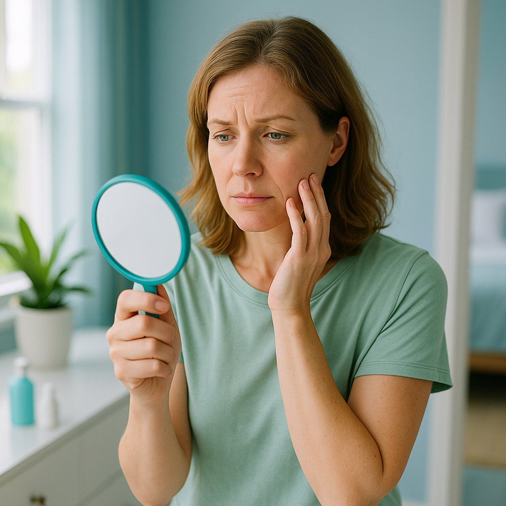 Clareamento dental caseiro e seus riscos Clareamento dental caseiro é seguro? Saiba quais são os riscos em uma cena que representa dúvida e cuidado antes de clarear os dentes