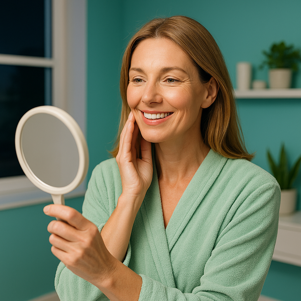 Clareamento dental com moldeira e autocuidado Clareamento Dental com Moldeira: o que é, indicações e como funciona em cena natural de autocuidado e confiança no sorriso
