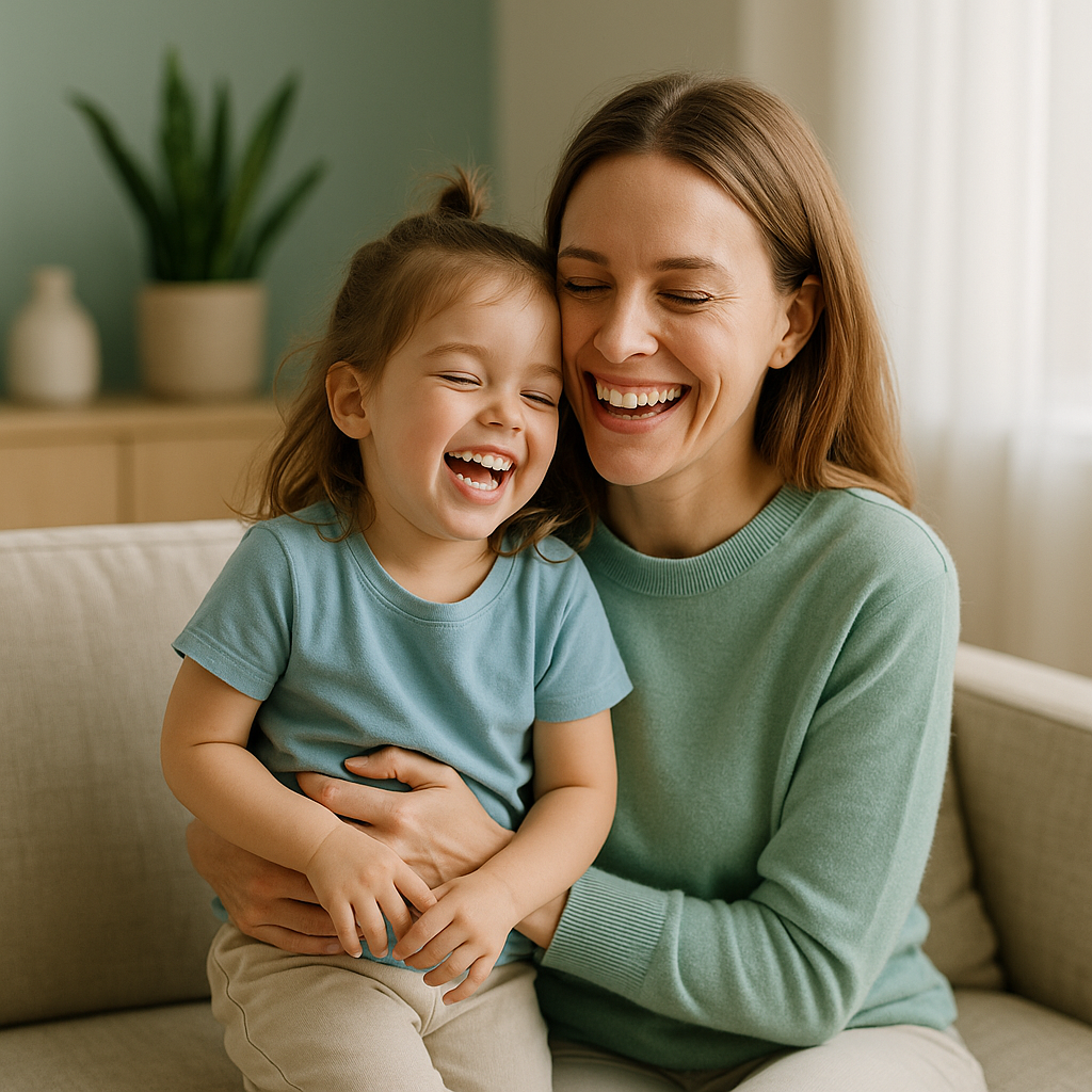 Cárie em Dente de Leite: prevenção infantil Cárie em Dente de Leite: Tratamentos e Prevenção em cena acolhedora com criança e responsável, representando cuidado infantil e prevenção