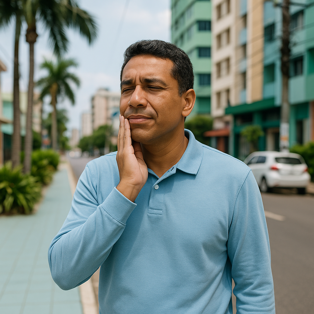 Cirurgia de siso urgente em Manaus Cirurgia de siso urgente em Manaus com paciente em ambiente urbano buscando alívio para dor e atendimento rápido com siso urgente