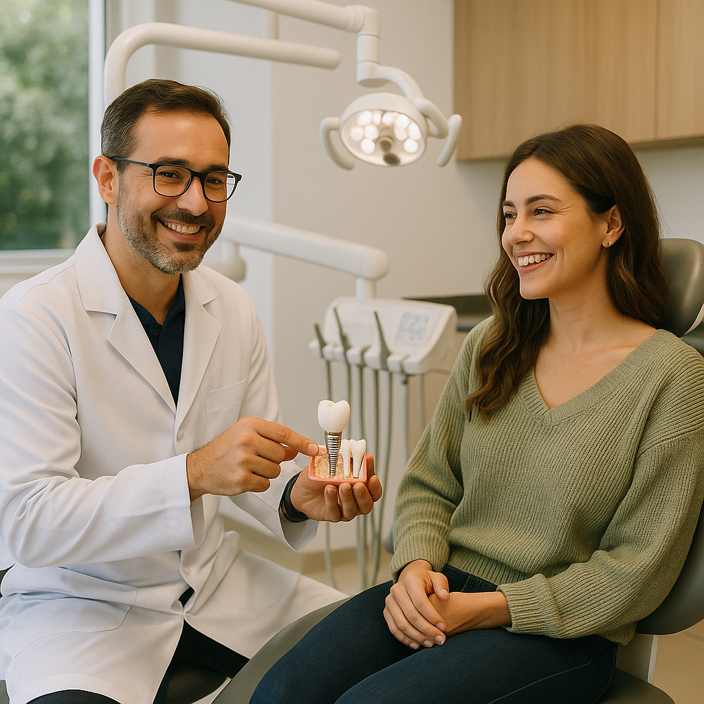 Quais etapas para realizar implante dentário? Guia visual sobre etapas realizar implante dentário em clínica odontológica moderna