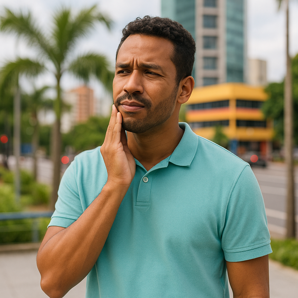 Cirurgião bucomaxilofacial em Manaus | Sanmede Cirurgião bucomaxilofacial em Manaus: quando procurar esse especialista? Cena editorial com paciente em reflexão, ligada ao tema bucomaxilofacial manaus.